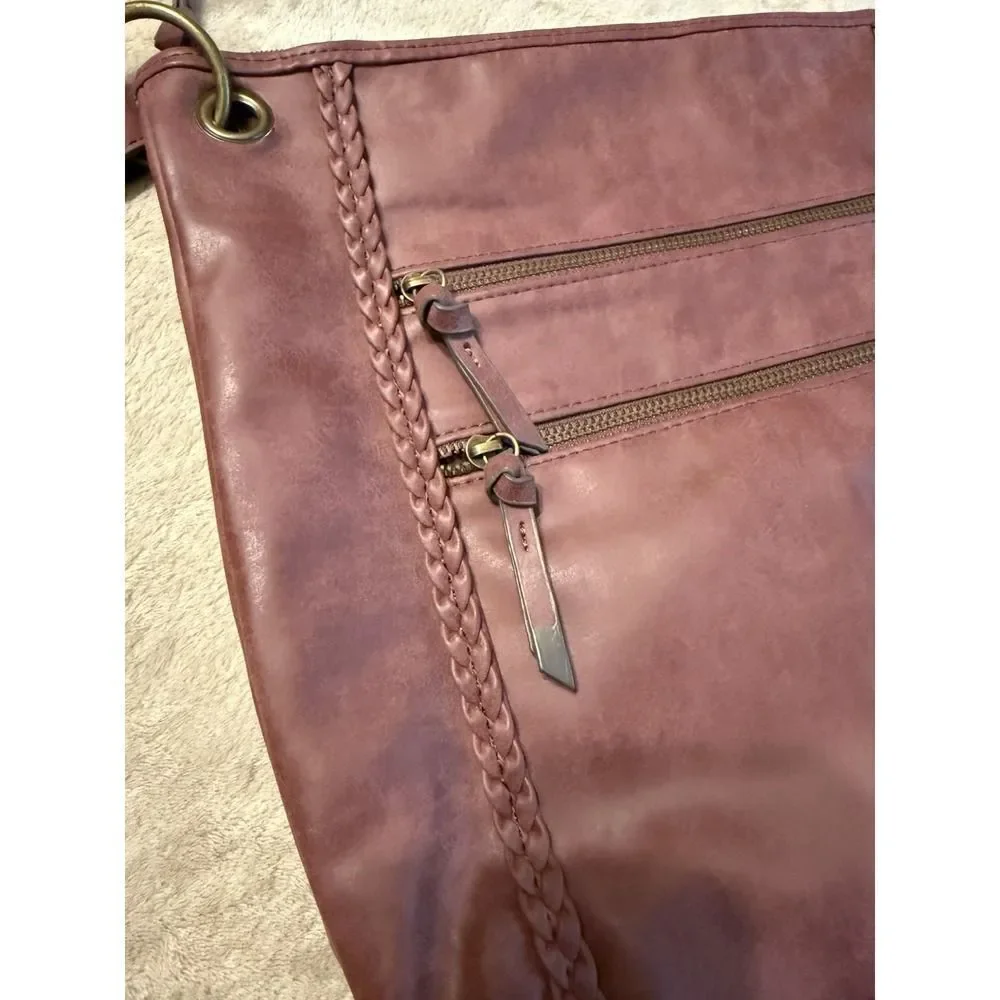 Bueno Faux Leather Brown Cross Body Bag. Shoulder Strap - Picture 9 of 9